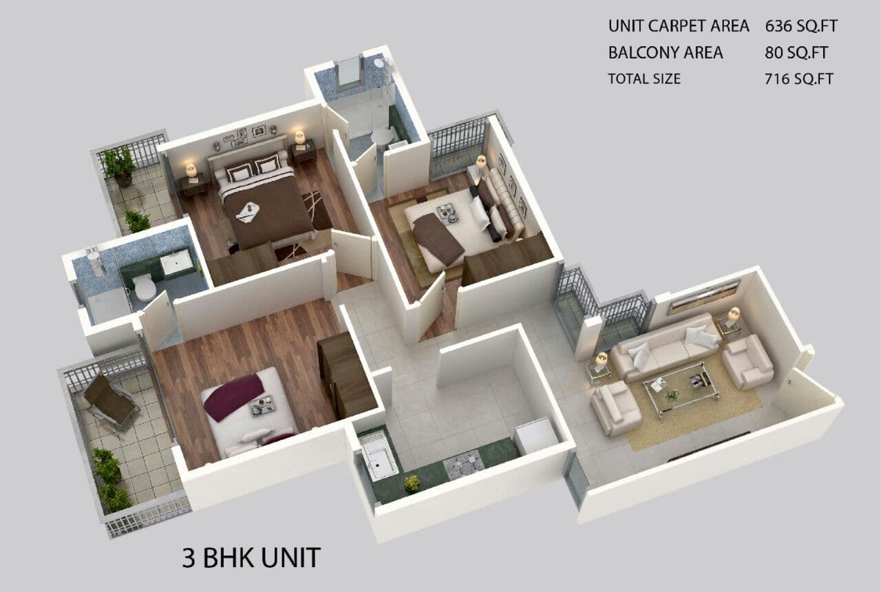 3bhk Apt For Sale Pivotal Sec 62